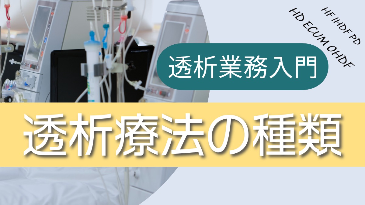 透析業務入門】透析療法の種類について | CEじゃーなる